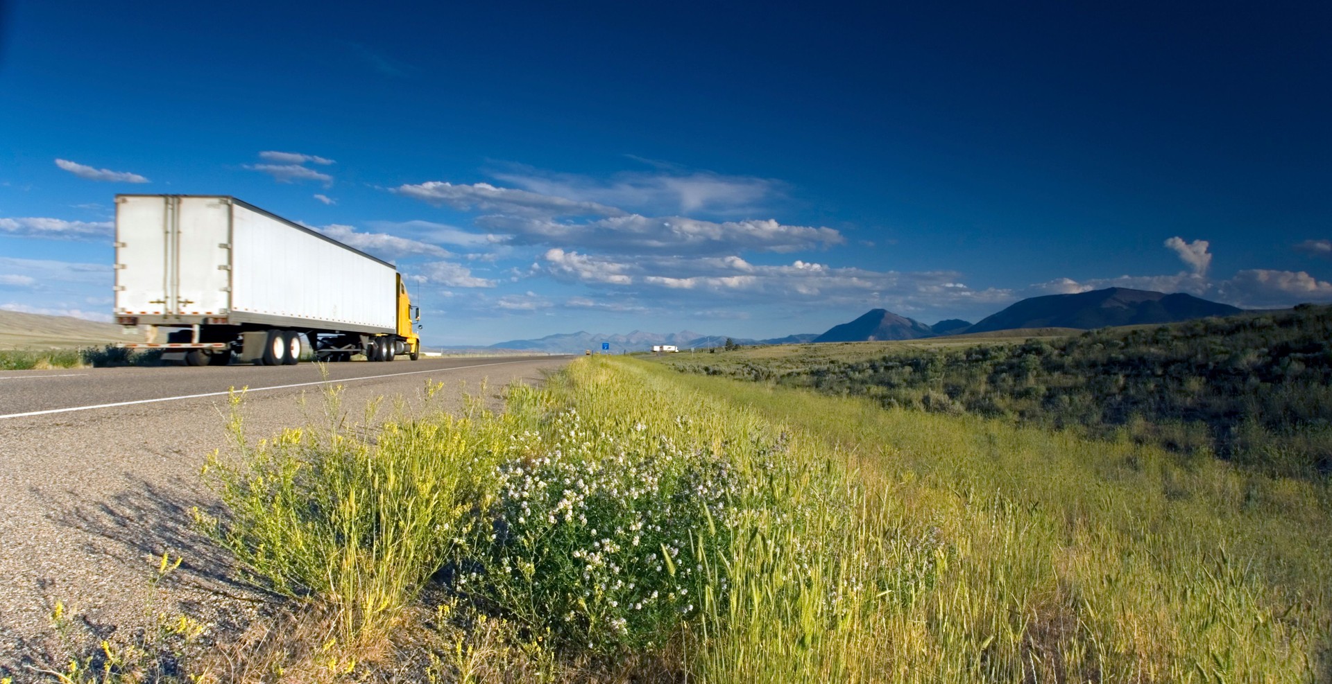 Truck on the road